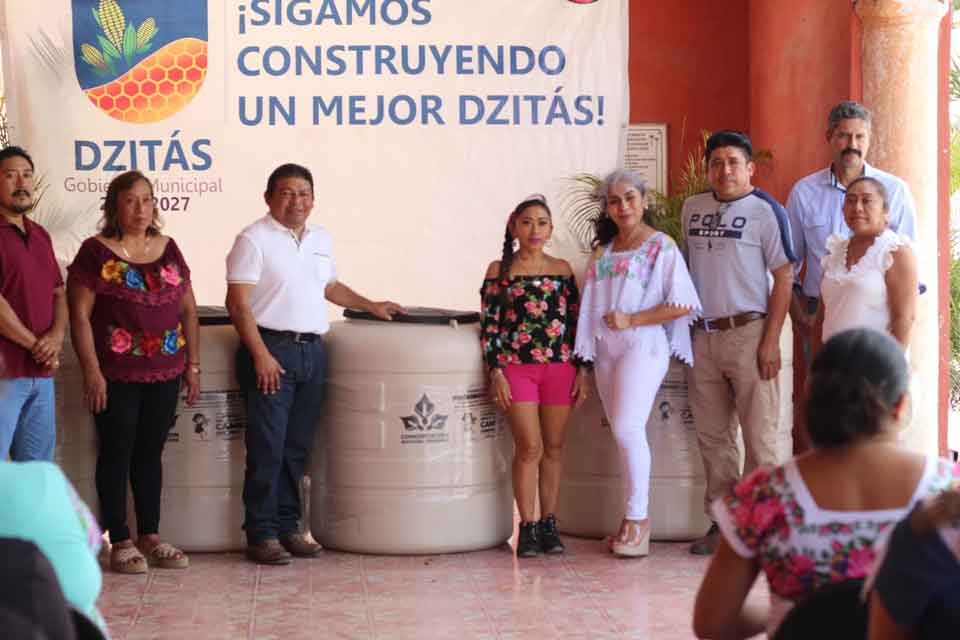 Entrega de apoyos programa Juntos por Más Dzitás
