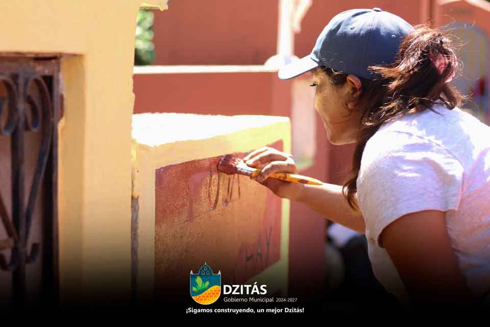 Limpieza y mantenimiento Cementerio Dzitás